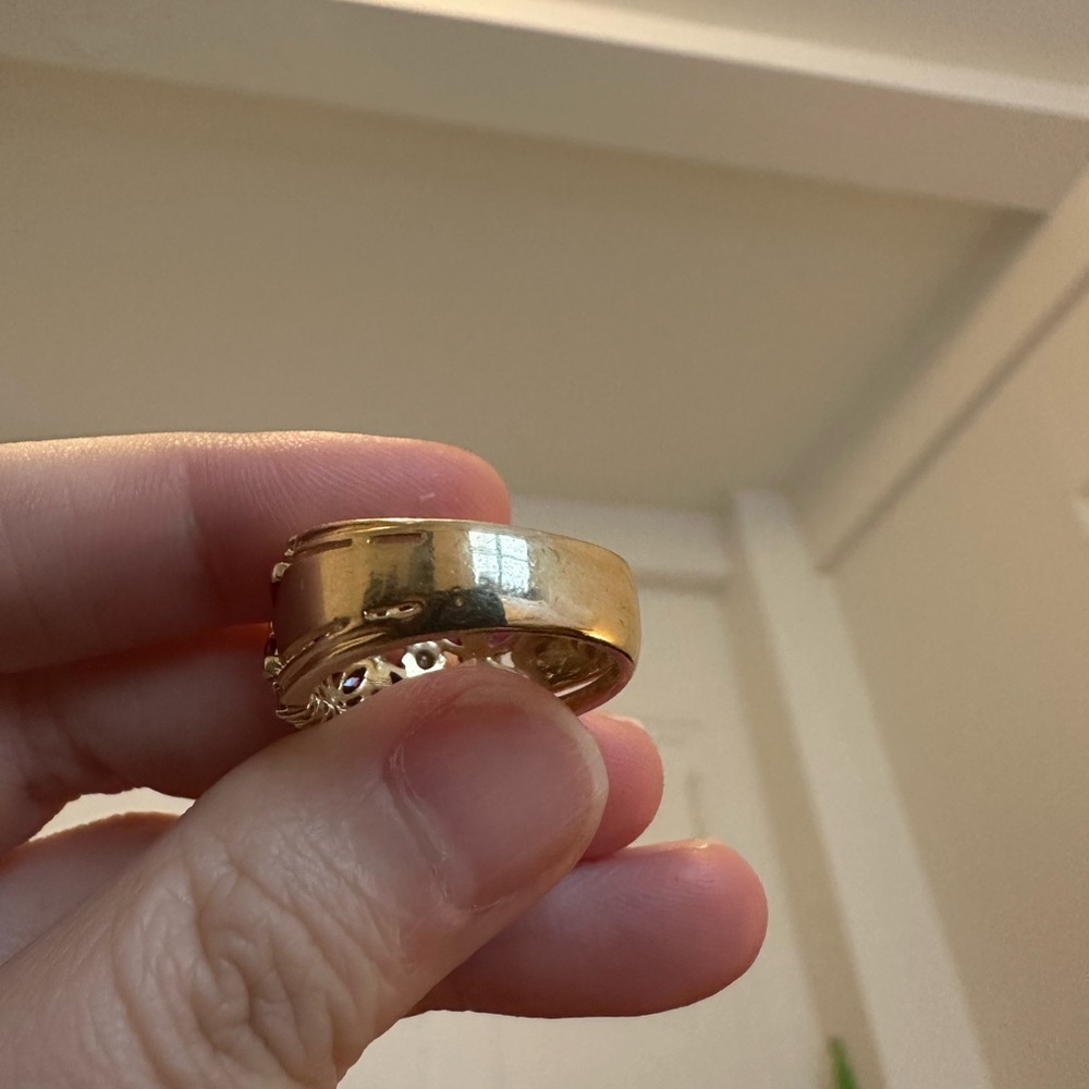 🚫🚫😭SOLD EFFY ruby+ diamond “xo” ring - Picture 5 of 8